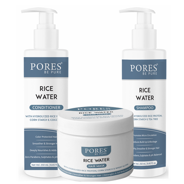 Rice Water Hair Mask with Shampoo and Conditioner